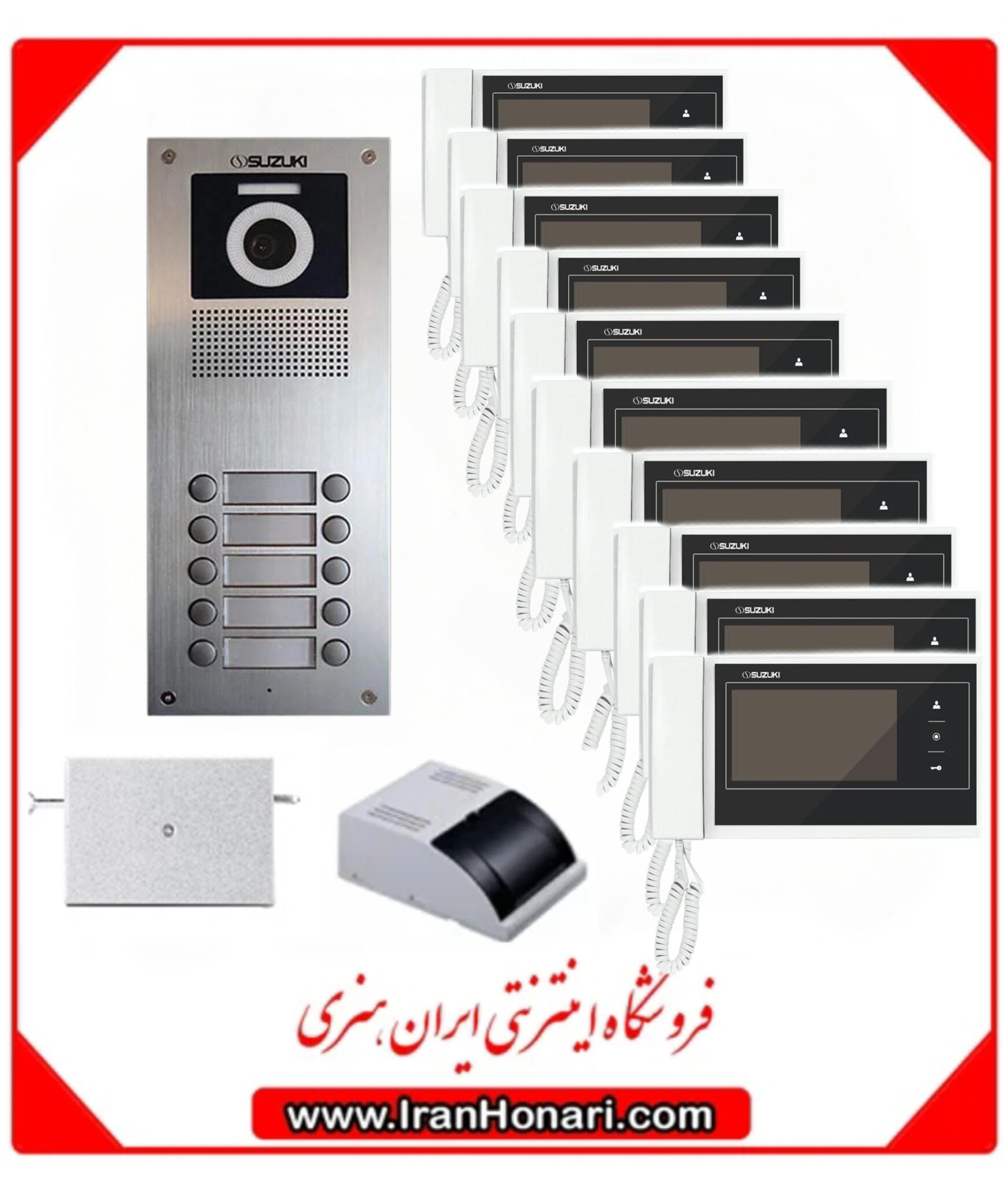 پکیج 10 واحدی آیفون تصویری سوزوکی 7 اینچ با حافظه مدل SZ-727m