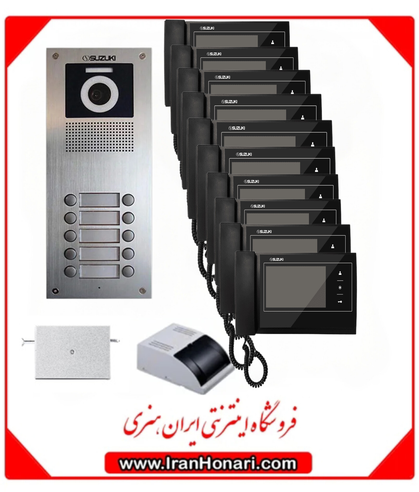 پکیج ۱۰ واحدی آیفون تصویری سوزوکی 7 اینچ با حافظه SZ-7۲۷mb