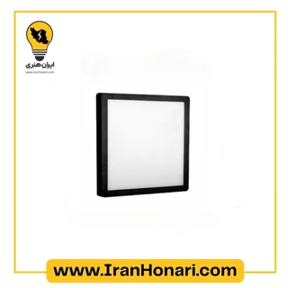 چراغ سقفی مربعی روکار 40 وات بدنه مشکی مدل رونا 30*30 پارس شعاع